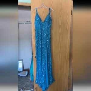 NWT Sparkling Blue Prom Dress